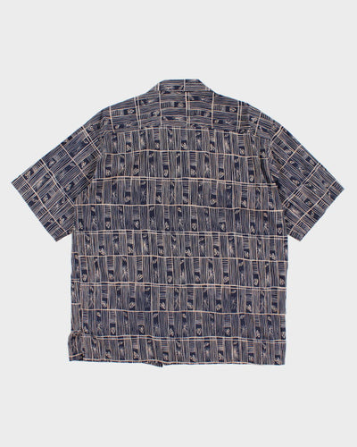 Men's Vintage Blue Hawaiian Shirt - M