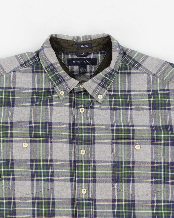 00s Tommy Hilfiger Plaid Shirt - L
