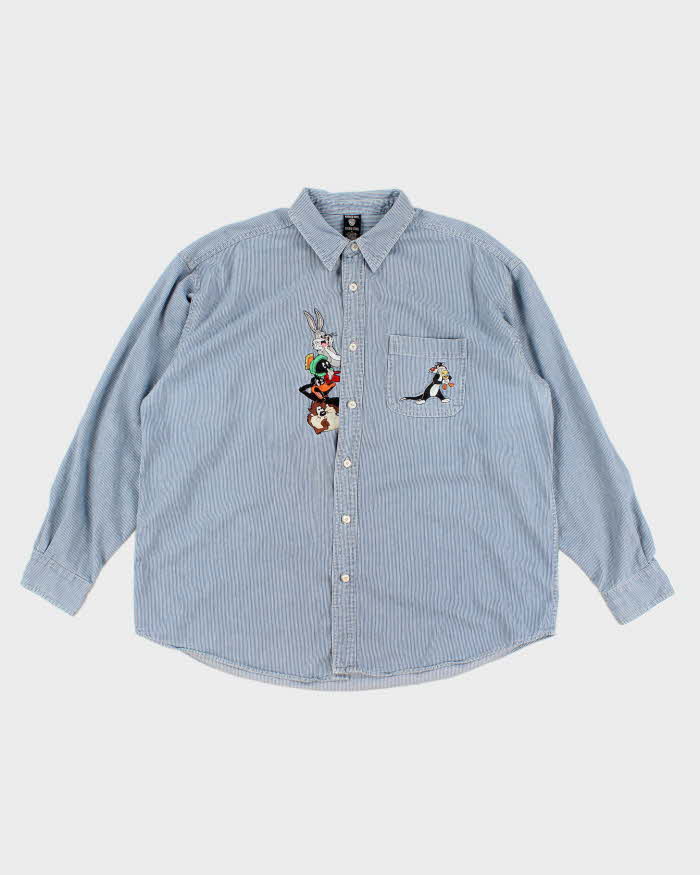 Vintage Warner Bros Looney Tunes Embroidered Shirt - XL