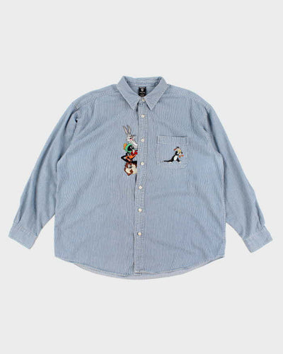 Vintage Warner Bros Looney Tunes Embroidered Shirt - XL
