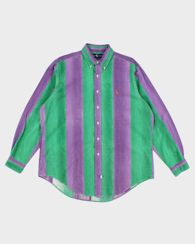 Vintage 90s Ralph Lauren Striped Shirt - L