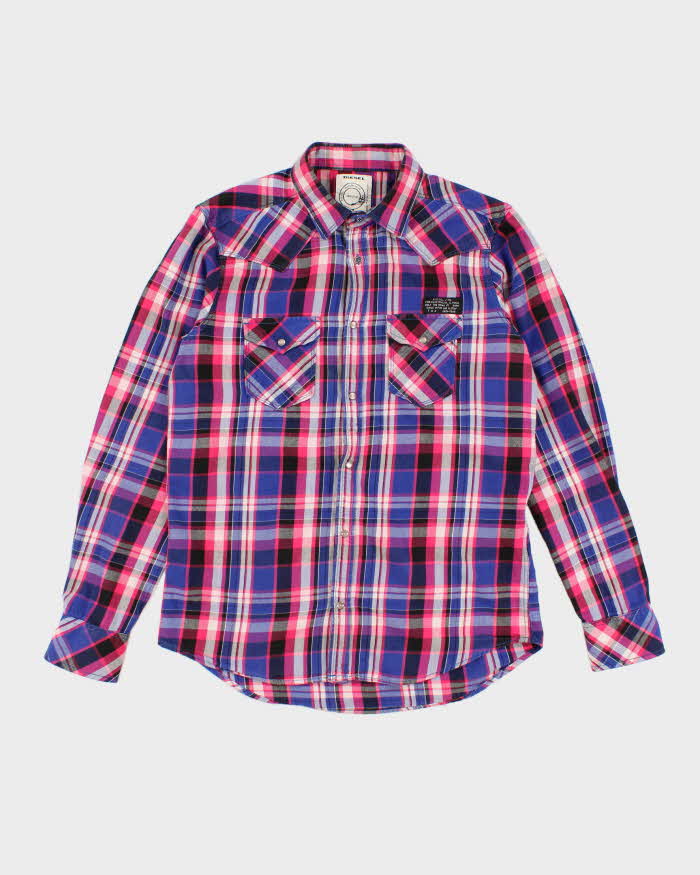 00s Diesel Plaid Western Shirt - L