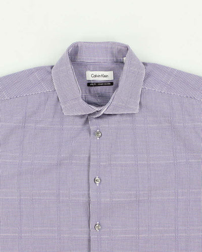 Men's Calvin Klein Blue Checked Button Up Shirt - M