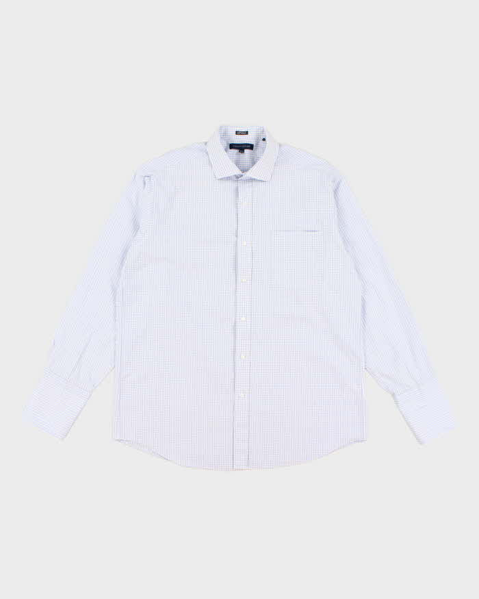 Men's Tommy Hilfiger Blue Checked Button Up Shirt - M