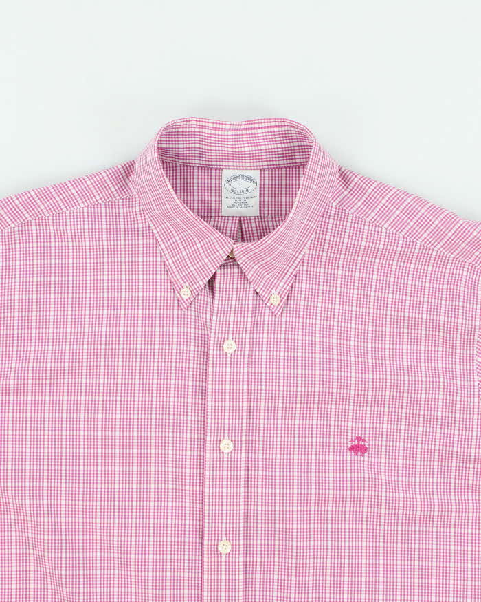 Brooks Brothers Pink Check Shirt - L