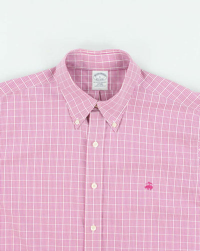 Brooks Brothers Pink Check Shirt - L