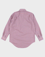 Men's Ralph Lauren Blue And Red Checked Button Up Shirt - M