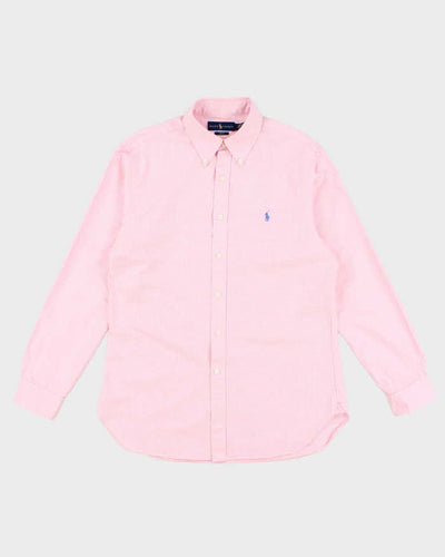 Men's Ralph Lauren Pink Checked Button Up Shirt - M