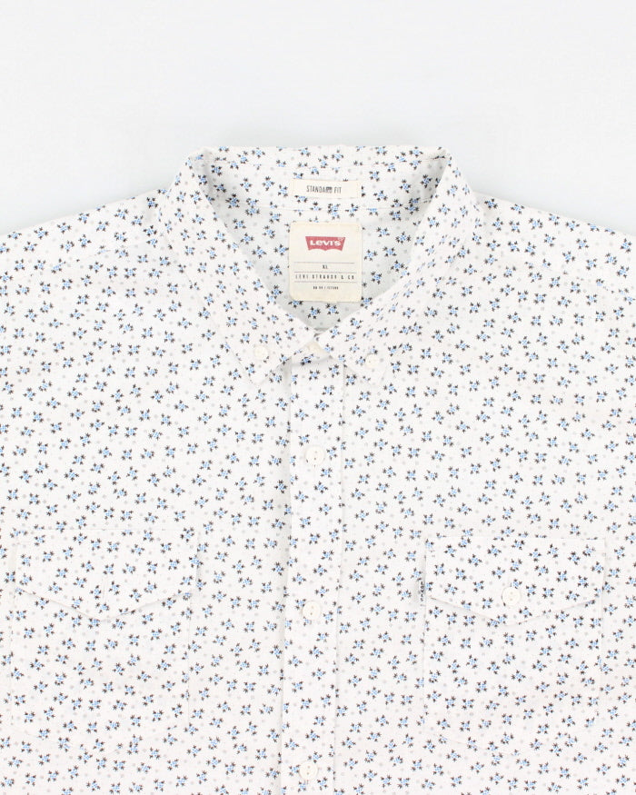 Mens Levi's Floral Print Button Up Shirt - XL