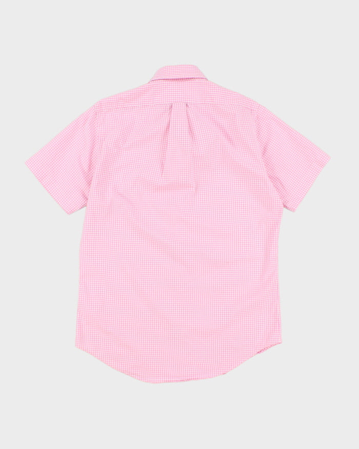 Men's Pink Gingham Ralph Lauren Button Up Shirt - S