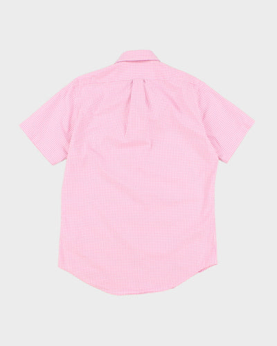 Men's Pink Gingham Ralph Lauren Button Up Shirt - S