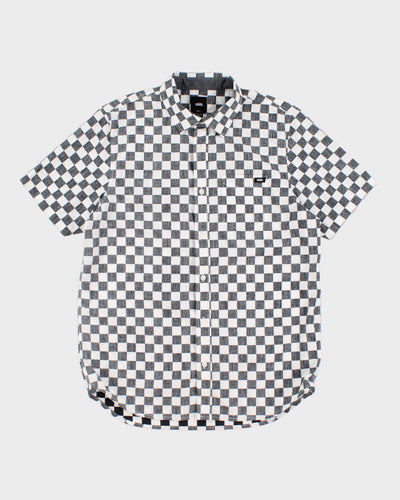 Men's Che4ckered Vans Button Up Shirt - S