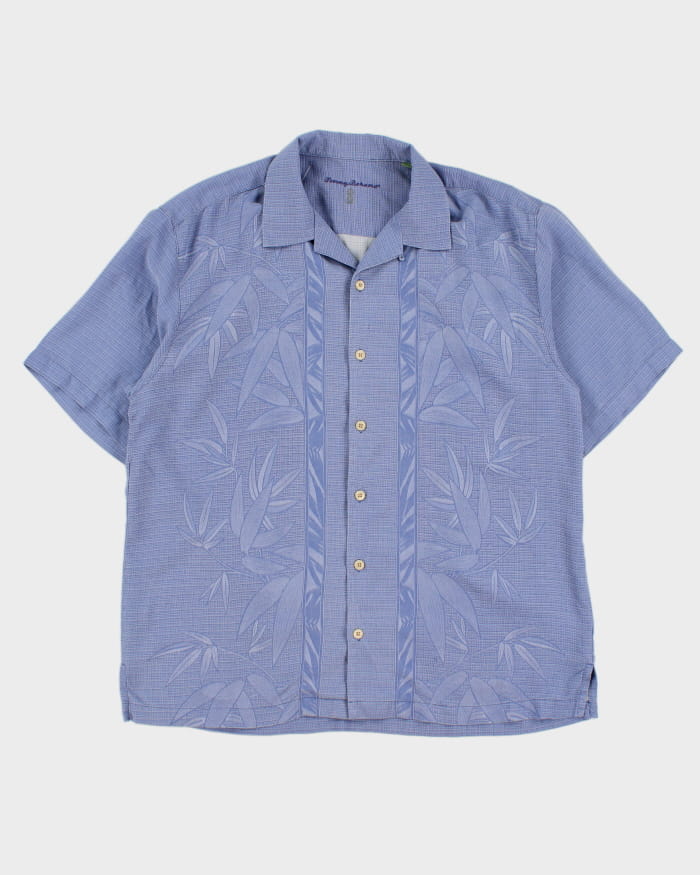 Vintage Men's Blue Tommy Bahama Silk Hawaiian Shirt - L