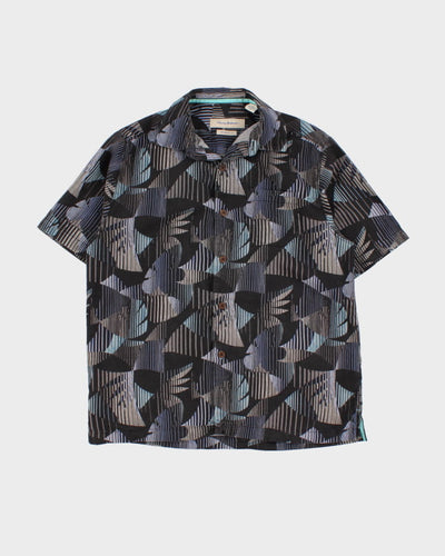 Vintage Men's Blue Tommy Bahama Silk Hawaiian Shirt - S