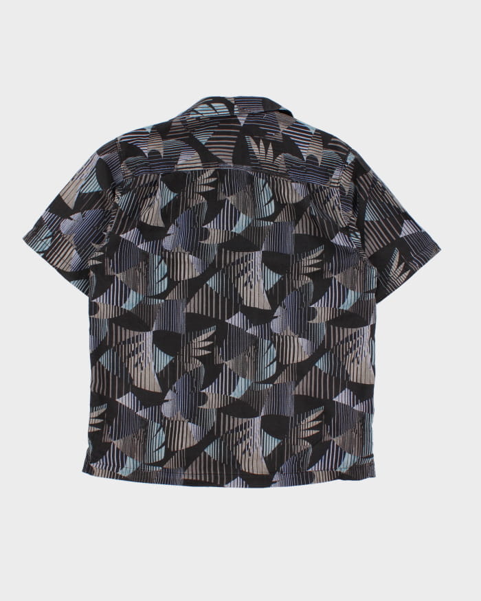 Vintage Men's Blue Tommy Bahama Silk Hawaiian Shirt - S