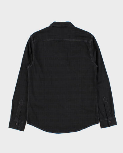 Y2K 00s Guess Patterned Black Shirt - M