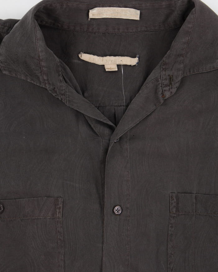 Vintage 90s Perry Ellis Silk Shirt - L