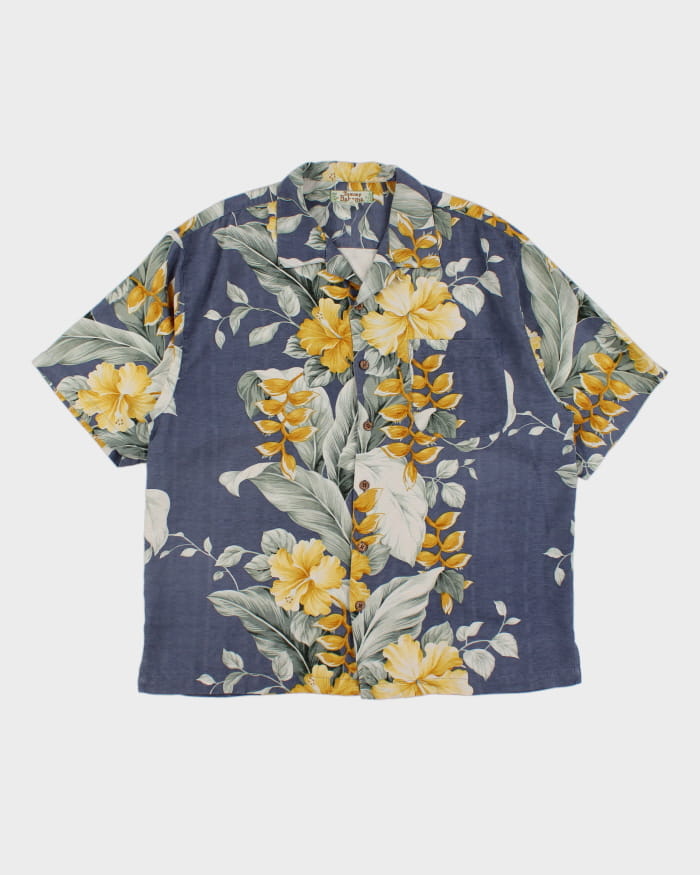 Vintage 90s Tommy Bahama Silk Floral Hawaiian Shirt - XL