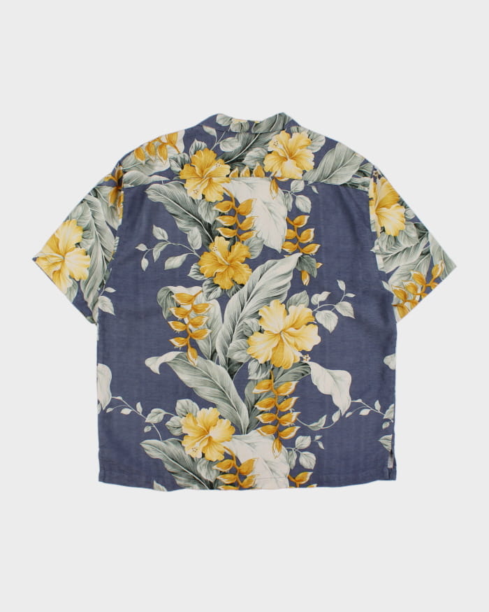 Vintage 90s Tommy Bahama Silk Floral Hawaiian Shirt - XL