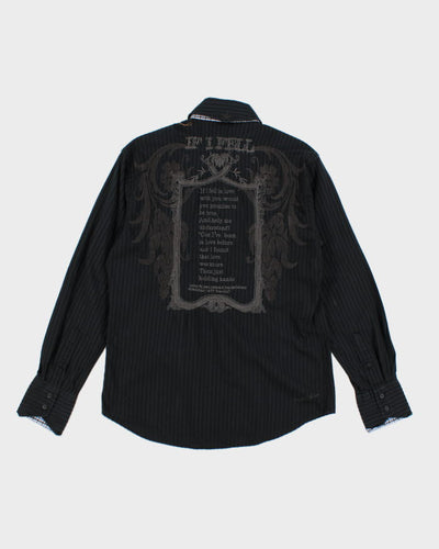 English Laundry Embroidered Black Shirt - S