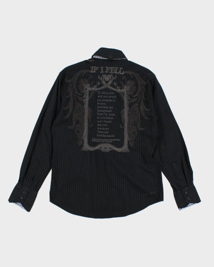 English Laundry Embroidered Black Shirt - S