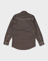 Cowboy Collection Brown Patterned Western Shirt - M