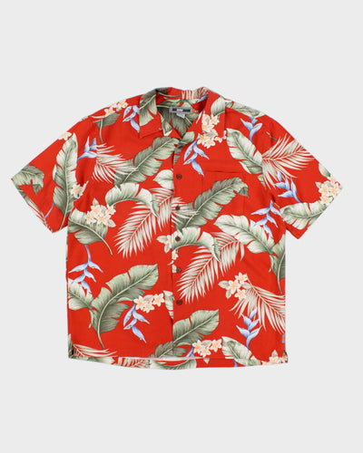 Quiksilver Orange Hawaiian Shirt - L