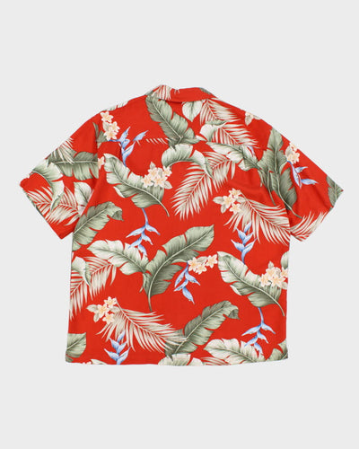 Quiksilver Orange Hawaiian Shirt - L