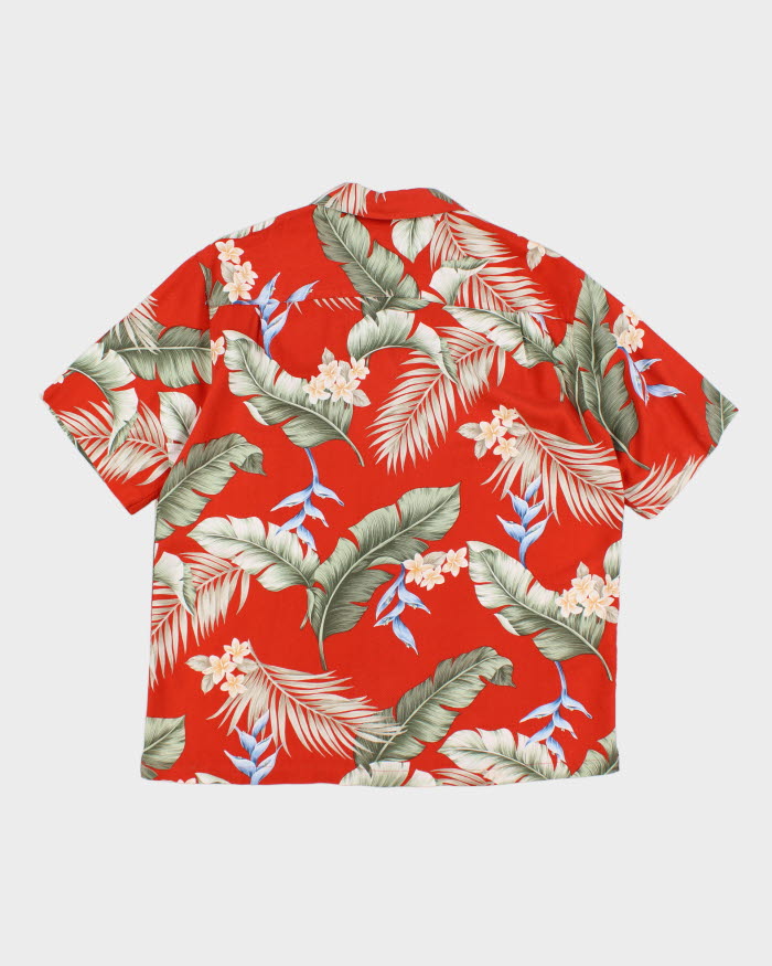 Quiksilver Orange Hawaiian Shirt - L