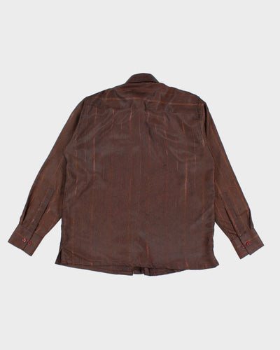 Vintage 70s Iridescent Party Shirt - M