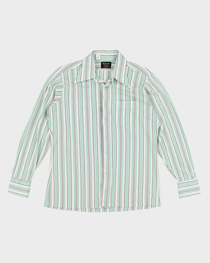 Vintage 70s Patterned Striped Shirt - L