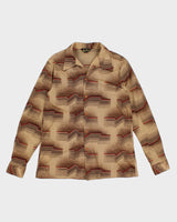 Vintage 70s Mr. Jan Gold Patterned Shirt - XL