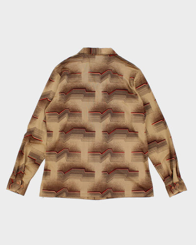 Vintage 70s Mr. Jan Gold Patterned Shirt - XL