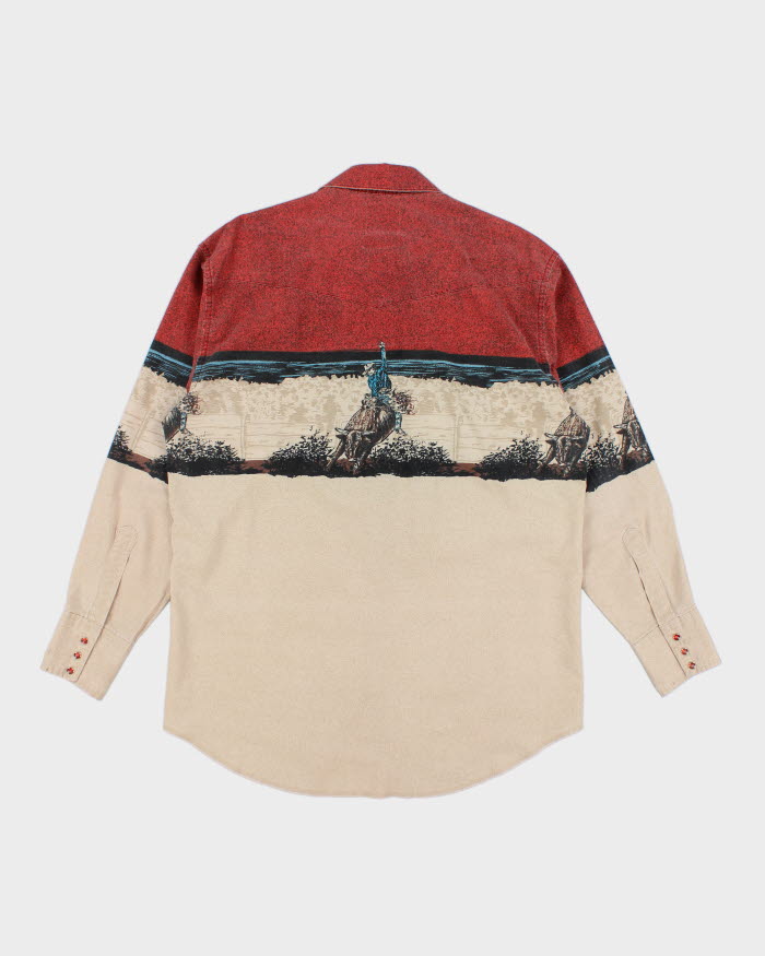 Vintage 90s Wrangler Western Cowboy Shirt - L
