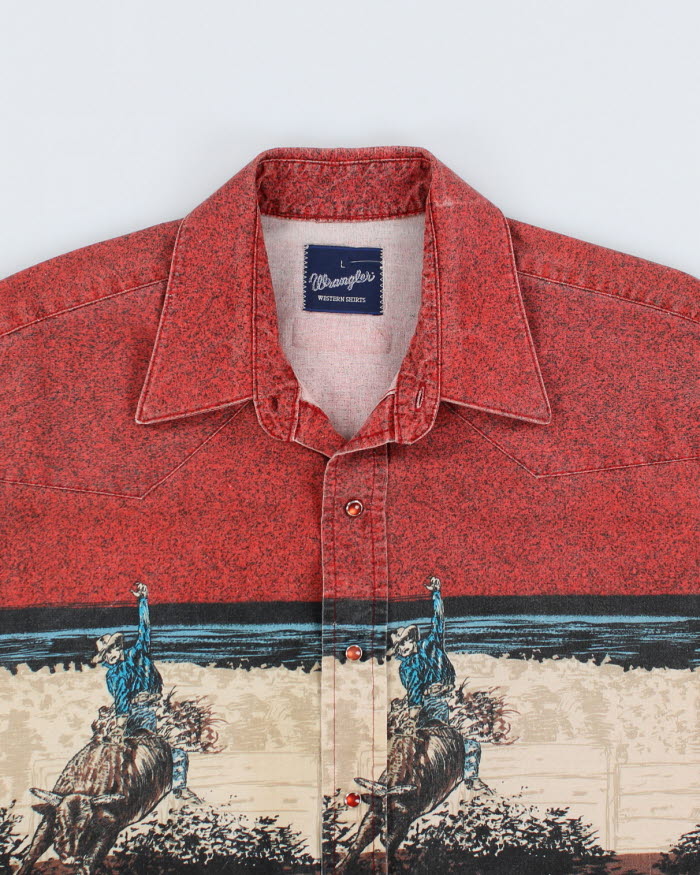 Vintage 90s Wrangler Western Cowboy Shirt - L – Rokit