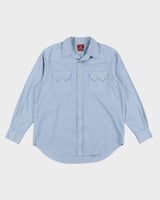 Vintage 90s Lucky Brand Blue Western Shirt - XL