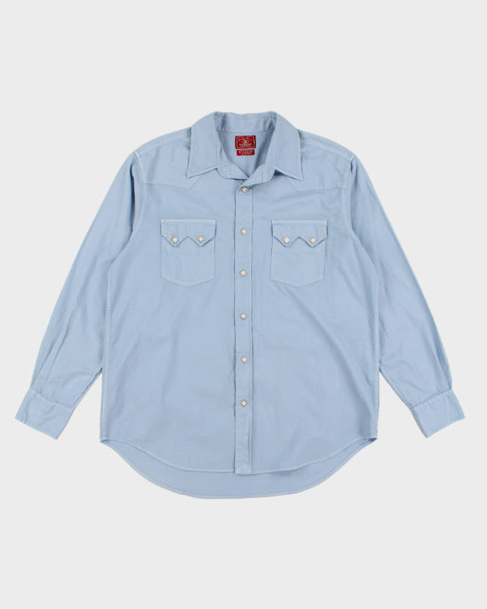 Vintage 90s Lucky Brand Blue Western Shirt - XL