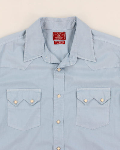 Vintage 90s Lucky Brand Blue Western Shirt - XL