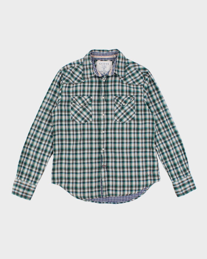 Y2K 00s Guess Check Western Shirt - M
