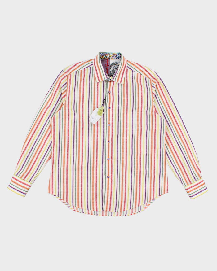 Robert Graham Colourful Striped Shirt - L