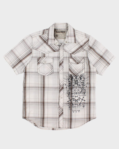 Y2K 00s Check Western Style Shirt - L