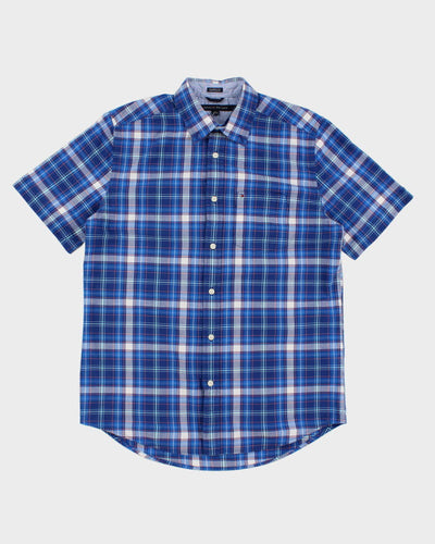 00s Tommy Hilfiger Blue Check Shirt - S