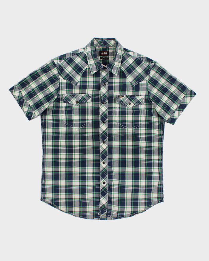 Vintage 90s/00s Lee Check Western Shirt - L