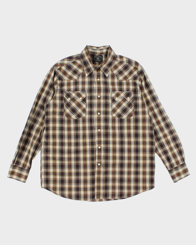 Vintage 90s Lucky Brand Check Western Shirt - XXXL