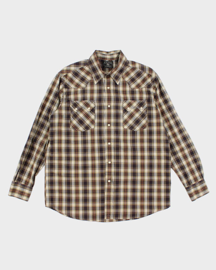 Vintage 90s Lucky Brand Check Western Shirt - XXXL
