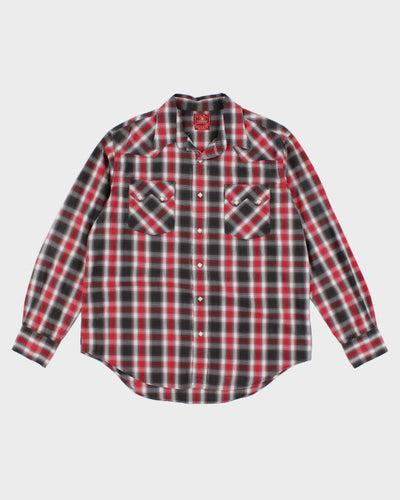 Vintage 90s Lucky Brand Check Western Shirt - XL