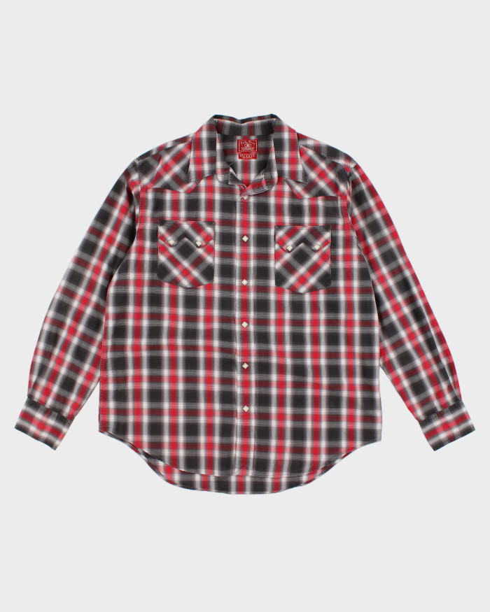 Vintage 90s Lucky Brand Check Western Shirt - XL