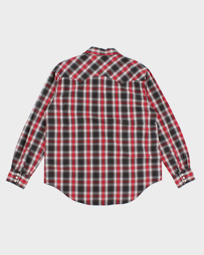 Vintage 90s Lucky Brand Check Western Shirt - XL