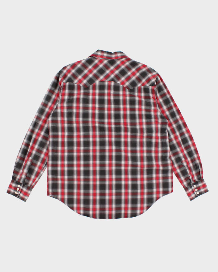 Vintage 90s Lucky Brand Check Western Shirt - XL
