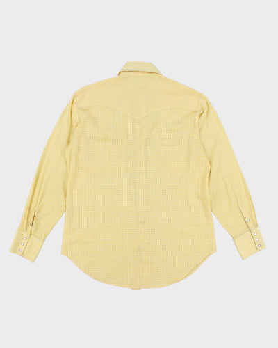 Vintage Rancher Yellow Check Western Shirt - M